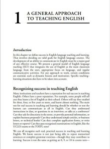 General Approach to Teaching English pdf