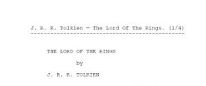 The Lord Of The Rings pdf free download