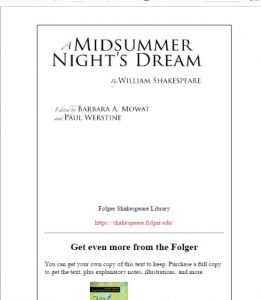 A Mid Summer Night’s Dream pdf free download