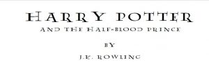 HARRY POTTER AND THE HALF BLOOD PRINCE pdf free download