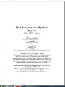 Data Structures and Algorithm Analysis pdf free downoad