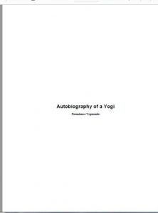 Autobiography of a Yogi pdf free download