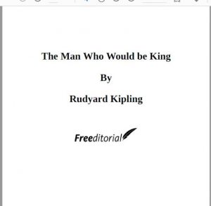 The Man Who Would be King pdf free download