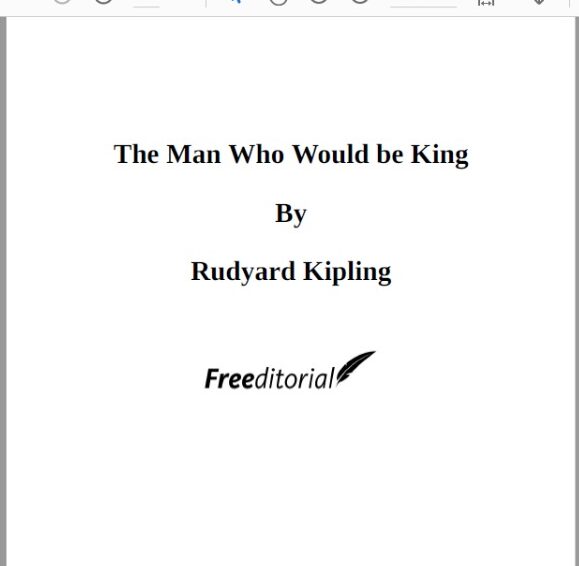 The Man Who Would be King pdf free download - BooksFree