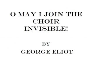 O May I Join the Choir Invisible! pdf free download
