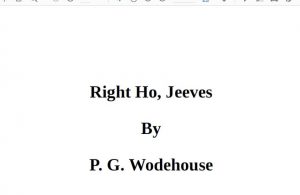 Right Ho Jeeves pdf free download