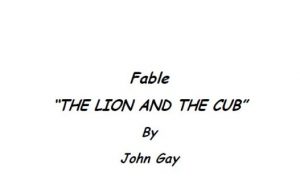 THE LION AND THE CUB pdf free download