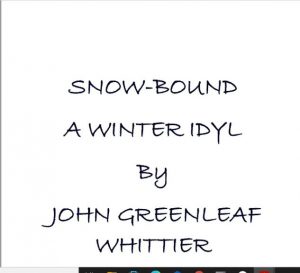 SNOW-BOUND A WINTER IDYL pdf free download
