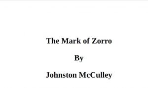 The Mark of Zorro pdf free download