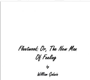 Fleetwood: Or The New Man Of Feeling pdf free download