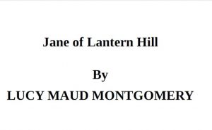 Jane of Lantern Hill pdf free download