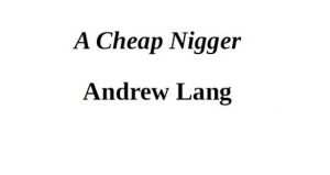 A Cheap Nigger pdf free download