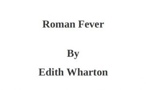 Roman Fever pdf free download