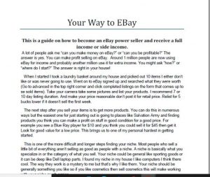 Your Way to EBay pdf free download