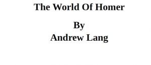 The World Of Homer pdf free download