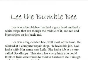 Lee the bumblebee pdf free download