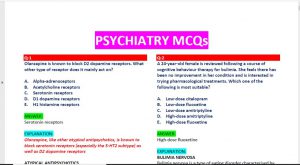 PSYCHIATRY MCQs pdf free download