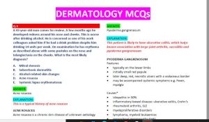 DERMATOLOGY MCQs pdf free download