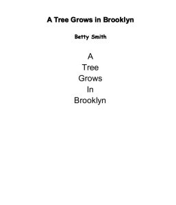 A tree grows in brooklyn by betty Smith pdf