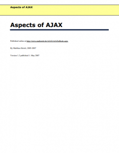 Aspects of AJAX pdf free download