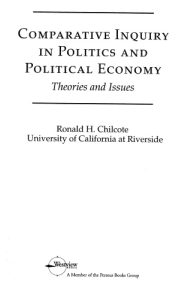 Comparative Inquiry In Politics and Political Economy Theories And Issues pdf free download