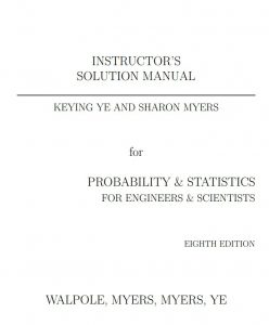 Solution Manual Probability and Statistics for Engineering and the Sciences 8th edition pdf