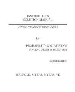 Solution manual Probability and statistics for engineers Walpole pdf