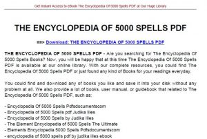 THE ENCYCLOPEDIA OF 5000 SPELLS pdf free download