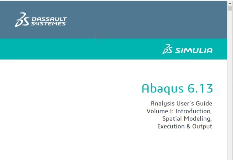 Abaqus Analysis User Manual Volume i By Simulia pdf free download
