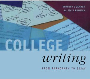 College Writing From Paragraph To Essay By Lisa a Rumisek pdf free download