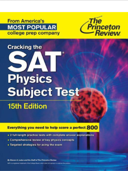 Cracking the SAT Physics Subject Test 15th Edition pdf free download