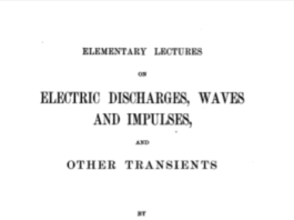 Elementary lectures on electric discharges waves and impulses by Charles Steinmetz pdf free download