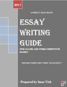 Essay writing guide for css pms other competitive exams by Imaz Virk pdf free download