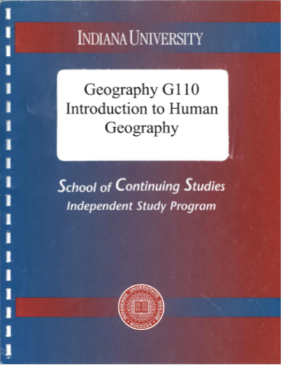 Geography G110 Introduction to Human Geography pdf free download