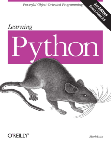 Learning Python 3rd Edition Mark Lutz pdf free download