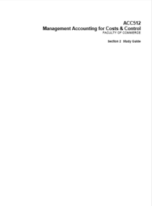 Management accounting for costs and control by Vic Fatseas and John Williams pdf free download