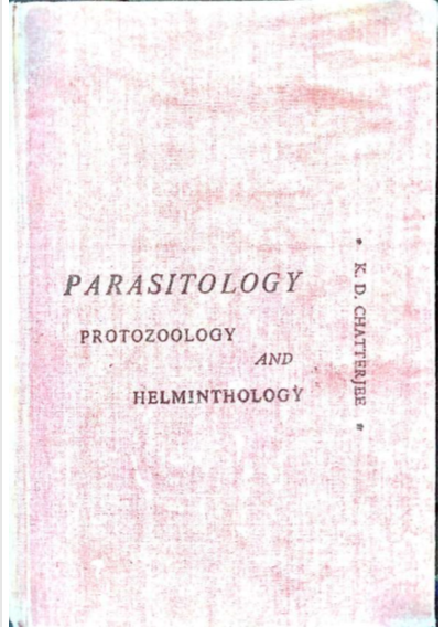 Parasitology Protozoology and Helminthology by K D Chatterjee pdf free download