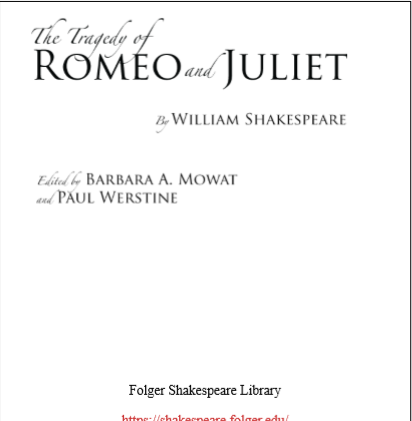 Romeo and Juliet William Shakespeare pdf free download