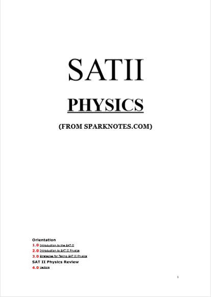 SAT II Physics pdf free download