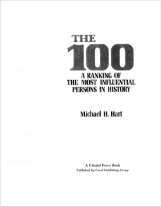 the 100 a ranking of the most influential persons in history by michael h hart pdf