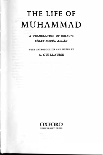 The Life of Muhammad A Translation of Sirat Rasul Allah by Ibn Ishaq pdf free download