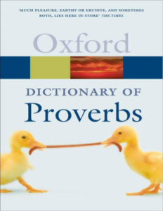 The oxford dictionary of proverbs pdf free download