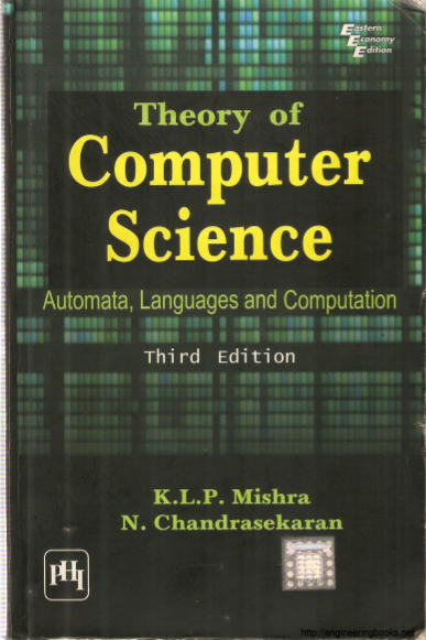 Theory of Computer Science (Automata Languages and Computation) Third Edition pdf free download