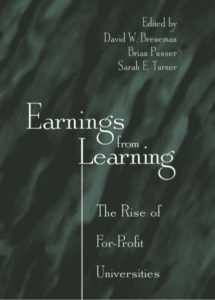 EARNING FROM LEARNING THE RISE OF FOR PROFIT David W Breneman Brian Pusser Sarah E Turner pdf