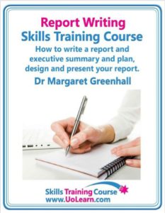 Report writing skills training course by Dr Margaret Greenhall pdf free download