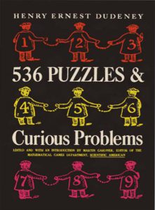 536 Puzzles and Curious Problems by Henry Ernest Dudeney pdf free download