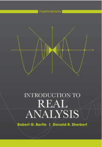 Introduction to Real Analysis Fourth Edition by Robert and Donald pdf free download