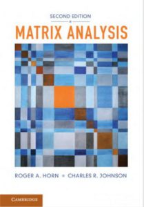 Matrix Analysis 2nd Edition by Roger A Horn and Charles R Johnson pdf free download
