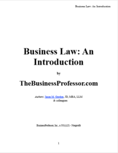 Business Law An Introduction by Jason M Gordon pdf free download