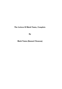 The Letters Of Mark Twain pdf free download